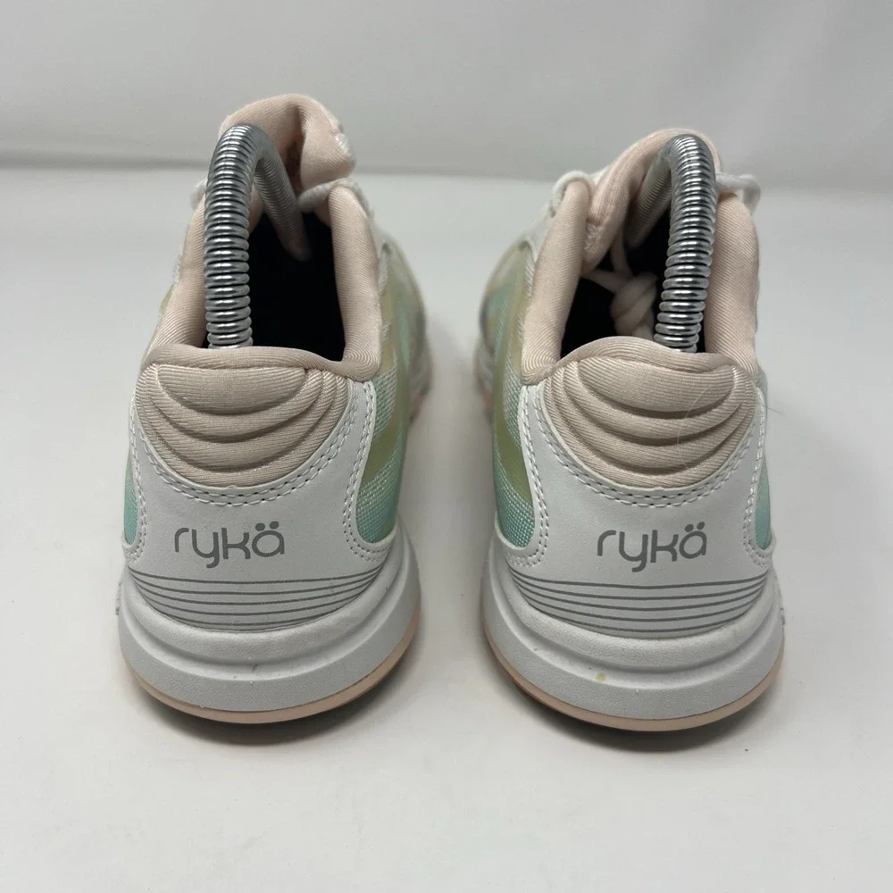 RYKA Devotion Plus 3 Women's Comfort Walking Shoes‎ White Pink Size 6.5 #1753